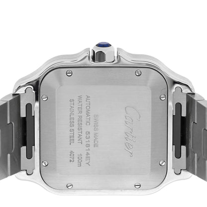 Cartier Stainless Steel 39.8mm Santos De Cartier Automatic Watch Green 4 of 5