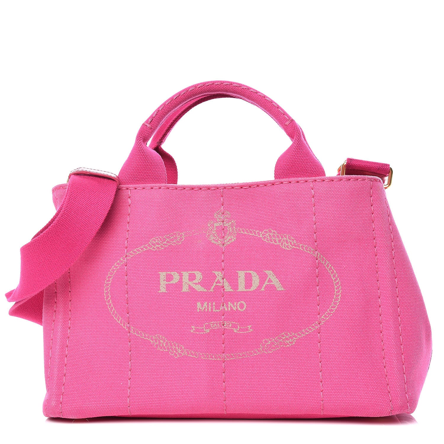Prada Canapa Small Logo Tote Fuxia 1 of 14