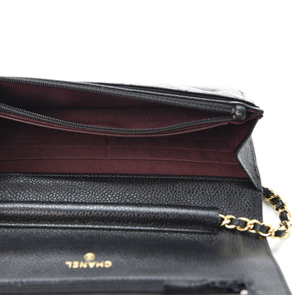 Chanel Caviar Quilted Wallet On Chain WOC Black 4 of 11