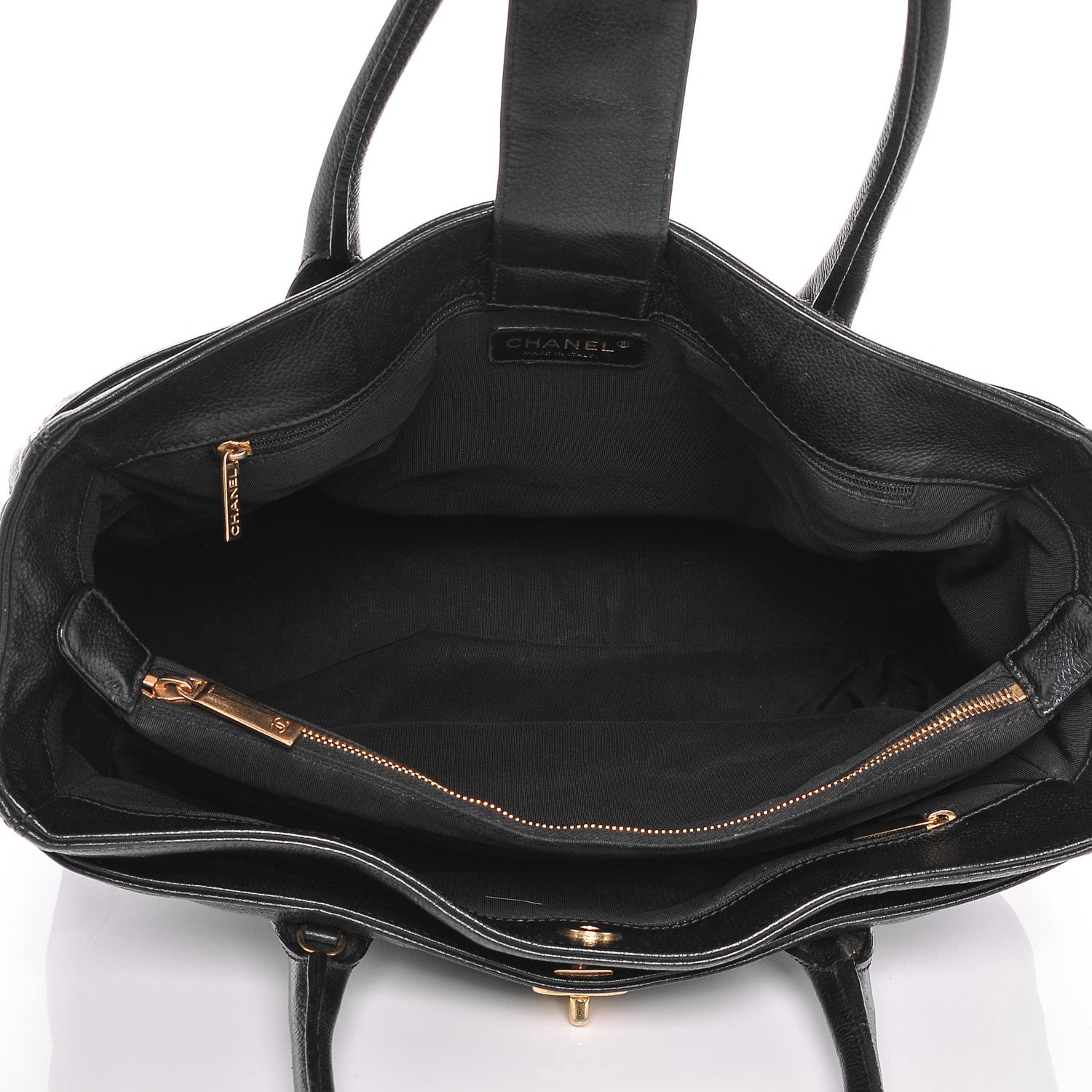 Chanel Calfskin Cerf Executive Shopper Tote Black 5 of 7