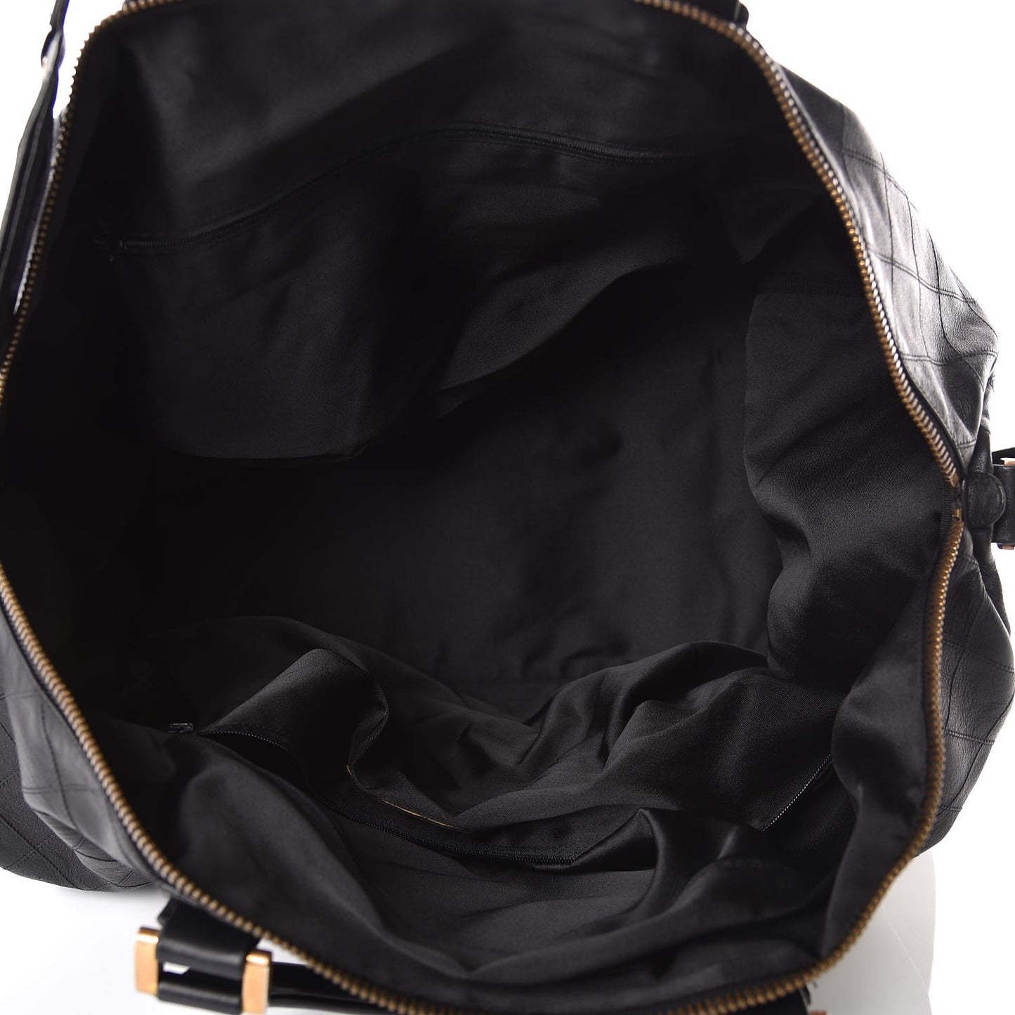 Calfskin Stitched Duffel Bag Black