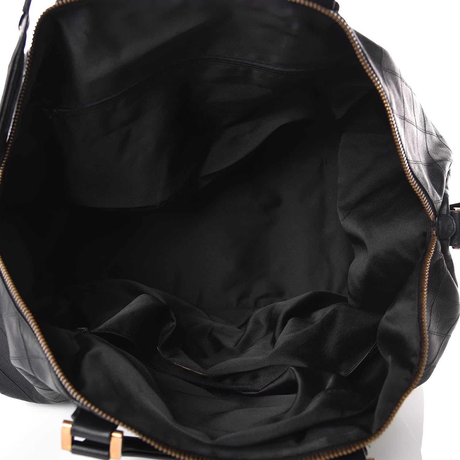 Chanel Calfskin Stitched Duffel Bag Black 6 of 12