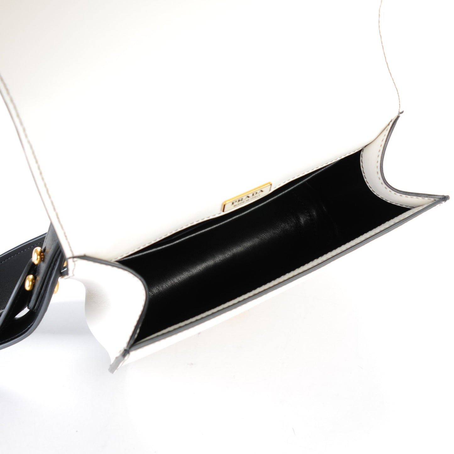 City Calf Pionniere Saddle Bag Black White