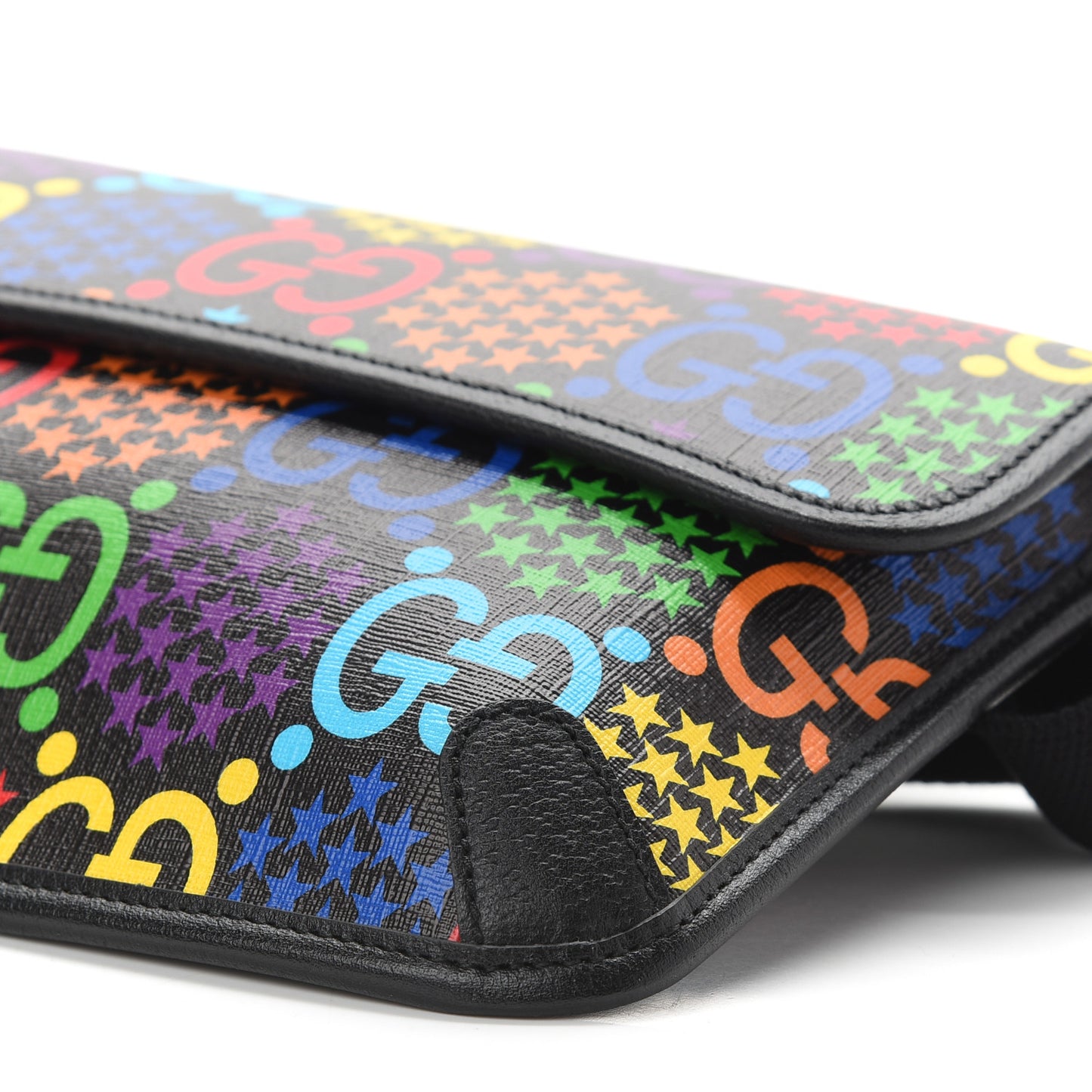GG Supreme Monogram Psychedelic Slim Belt Bag Black