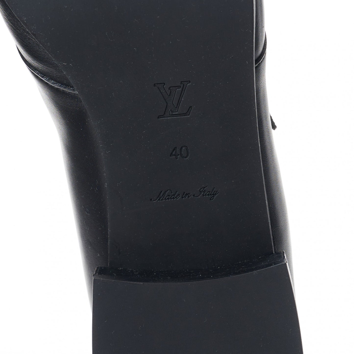 Calfskin Monogram Jumble Flat Ankle Boots 40 Black