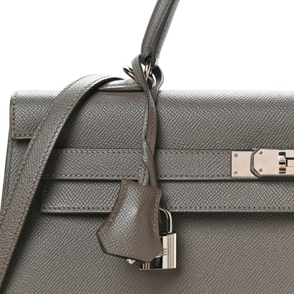 Hermes Epsom Kelly Sellier 35 Etain 16 of 16