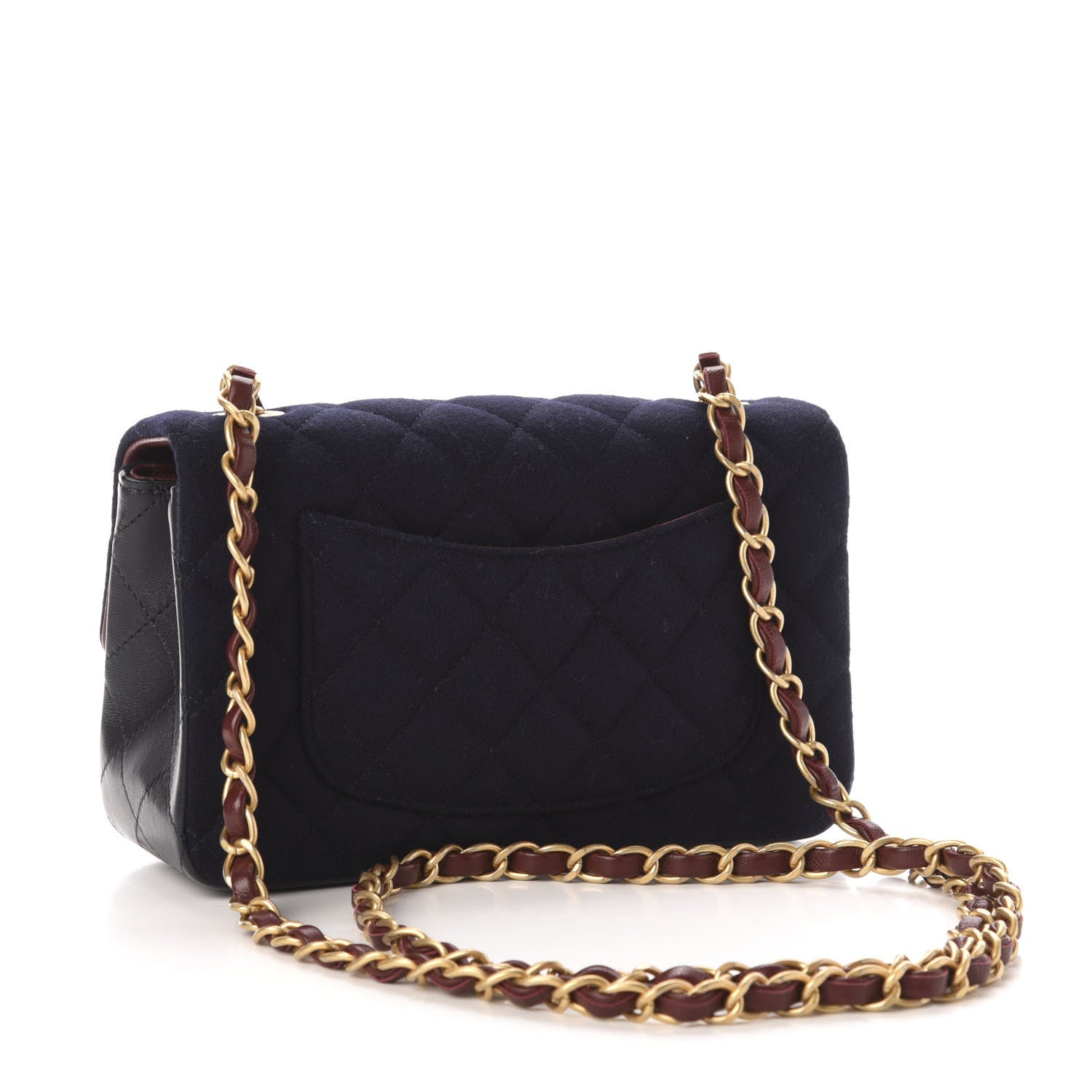 Chanel Felt Quilted Paris-Hamburg Charms Mini Rectangular Flap Dark Navy 3 of 13