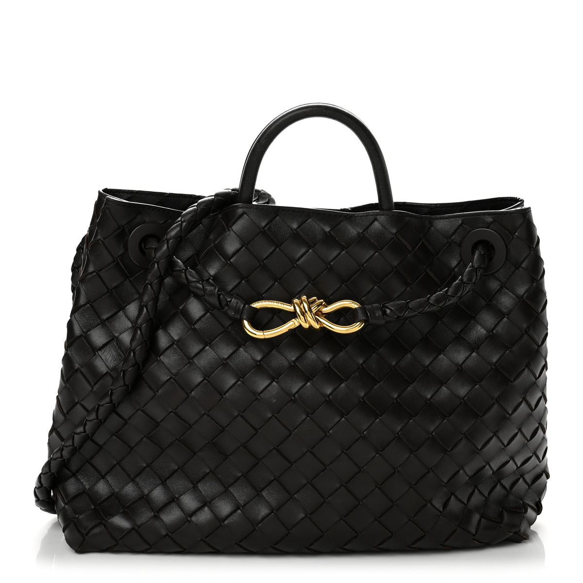 Bottega Veneta Nappa Intrecciato Medium Andiamo Shoulder Bag Fondant 1 of 12