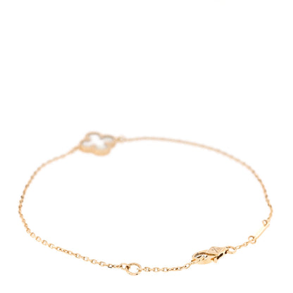 Van Cleef & Arpels 18K Yellow Gold Mother of Pearl Sweet Alhambra Bracelet 3 of 4