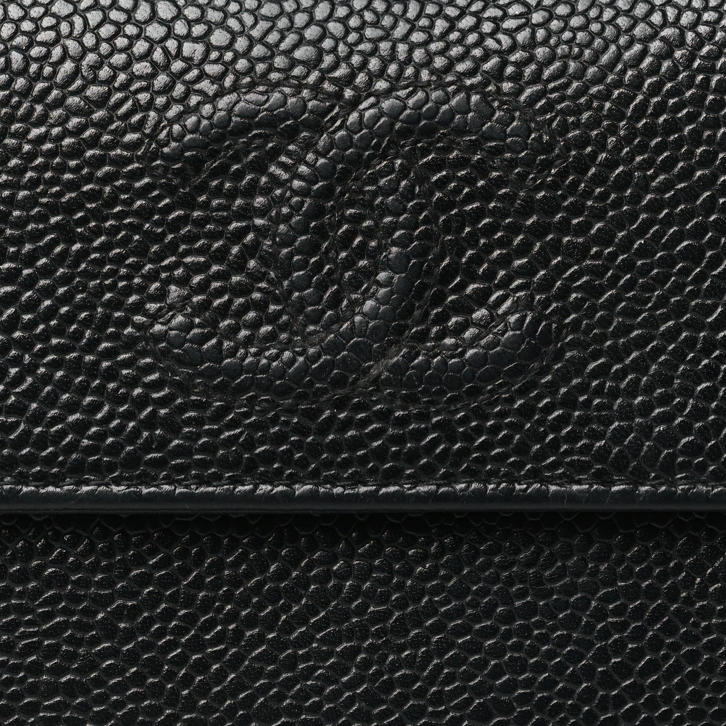 Caviar Timeless CC French Long Wallet Black