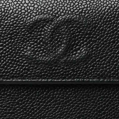 Chanel Caviar Timeless CC French Long Wallet Black 8 of 8