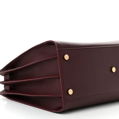 Saint Laurent Grained Calfskin Small Supple Sac De Jour Rouge Cabernet 9 of 10