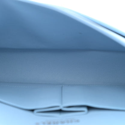 Chanel Lambskin Quilted Medium Double Flap Light Blue 5 of 11