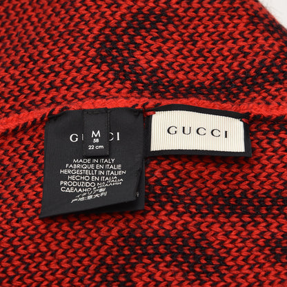 Gucci Wool Bat Beanie Hat Red Black M 3 of 3