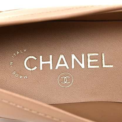 Chanel Lambskin Quilted CC Turnlock Loafers 39.5 Beige 9 of 10