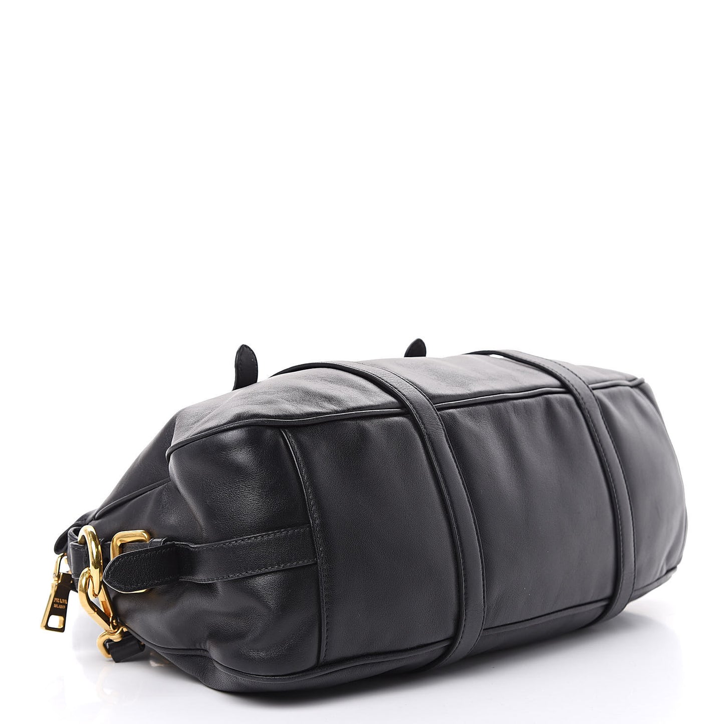 Soft Calf Shopping Satchel Black