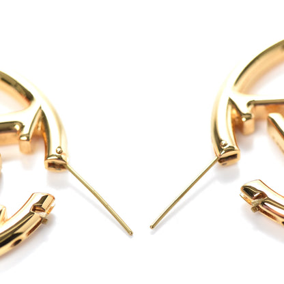 Louis Vuitton Metal Louise Hoop Earrings Gold 3 of 5