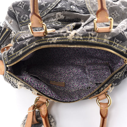 Louis Vuitton Denim Patchwork Speedy 30 Grey 5 of 10