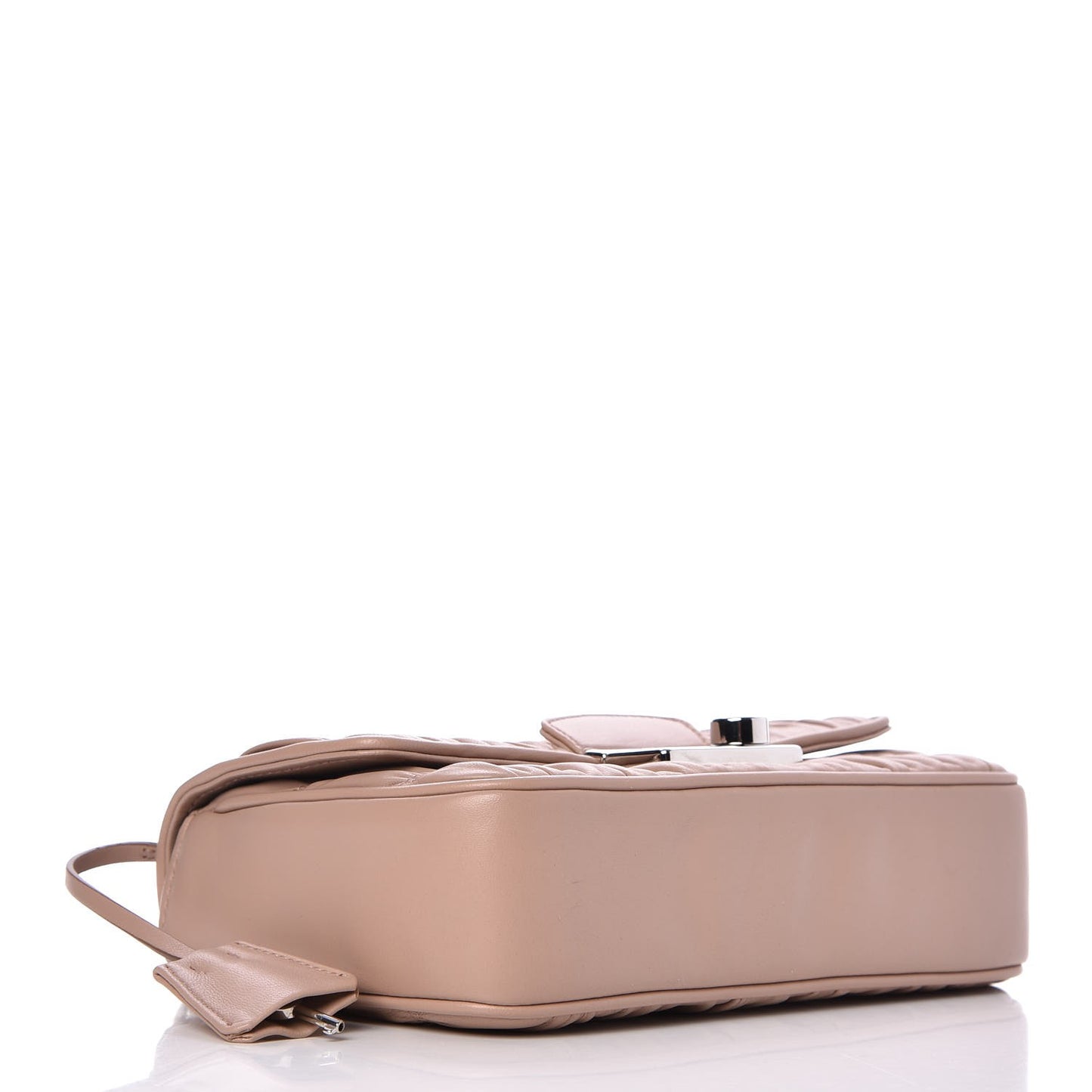 Nappa Gaufre Small Sound Chain Flap Shoulder Bag Cipria