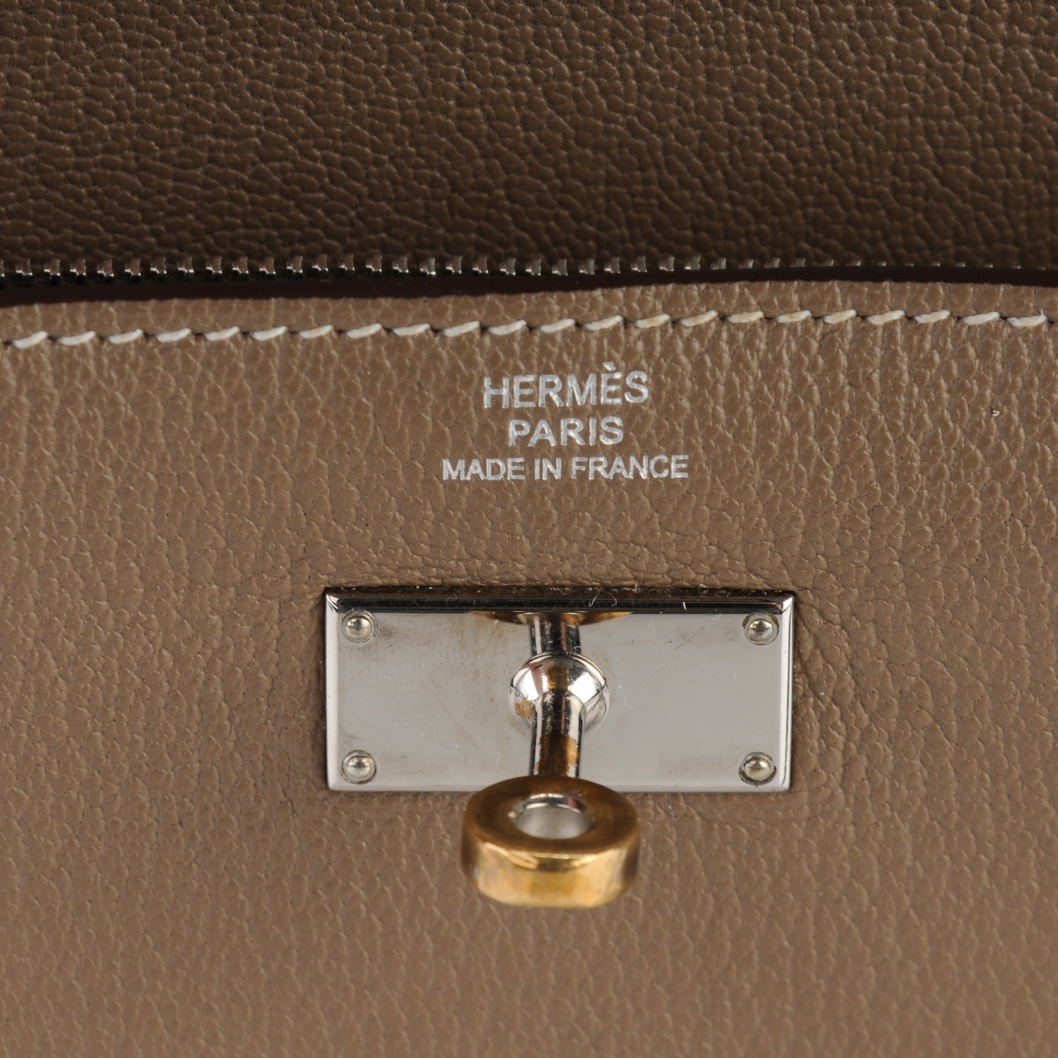 Hermes Chevre Mysore Kelly Longue Wallet Etoupe 6 of 8
