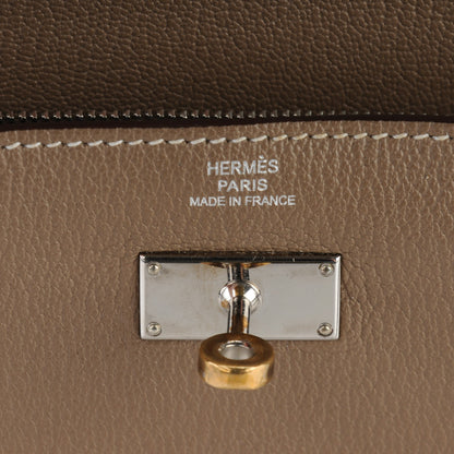 Hermes Chevre Mysore Kelly Longue Wallet Etoupe 6 of 8