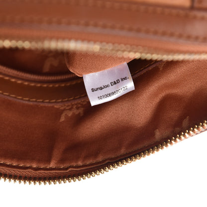 MCM Visetos Boston Bag Cognac 9 of 11