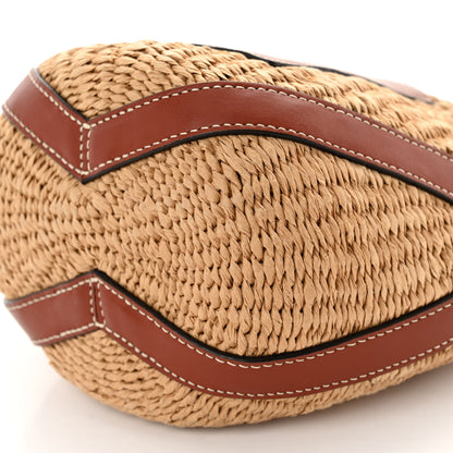Chloe X MIFUKO Raffia Calfskin Basket Shoulder Bag Brown 9 of 9