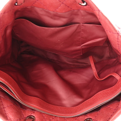 Chanel Glazed Calfskin Large On The Road Tote Red 6 of 14