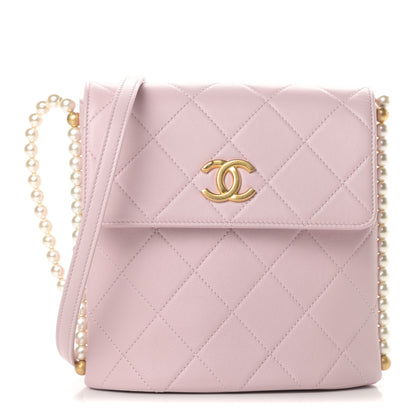 Chanel Calfskin Quilted Pearl Small About Pearls Hobo Bag Light Pink 1 of 11