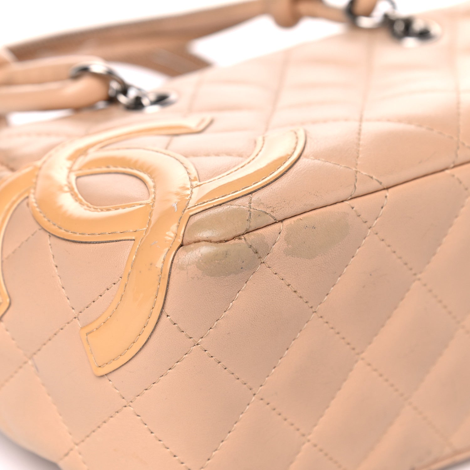 Chanel Calfskin Quilted Small Cambon Bowler Beige 9 of 19