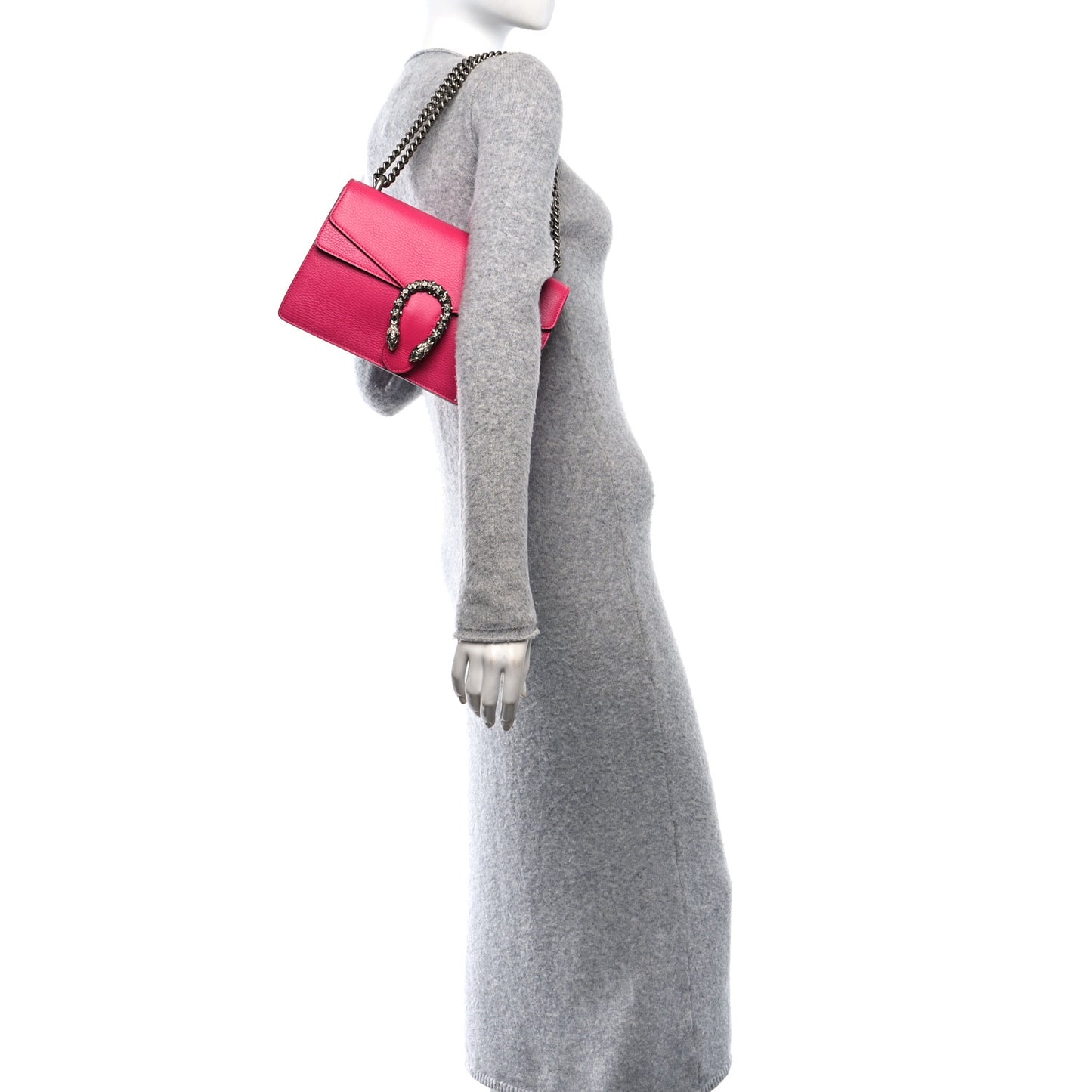 Dollar Calfskin Small Dionysus Shoulder Bag Box Pink