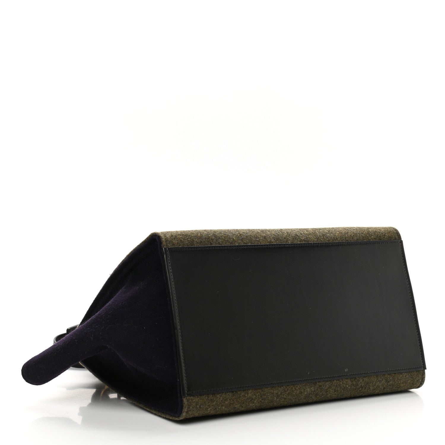 Celine Smooth Calfskin Felt Trapeze Khaki 4 of 12