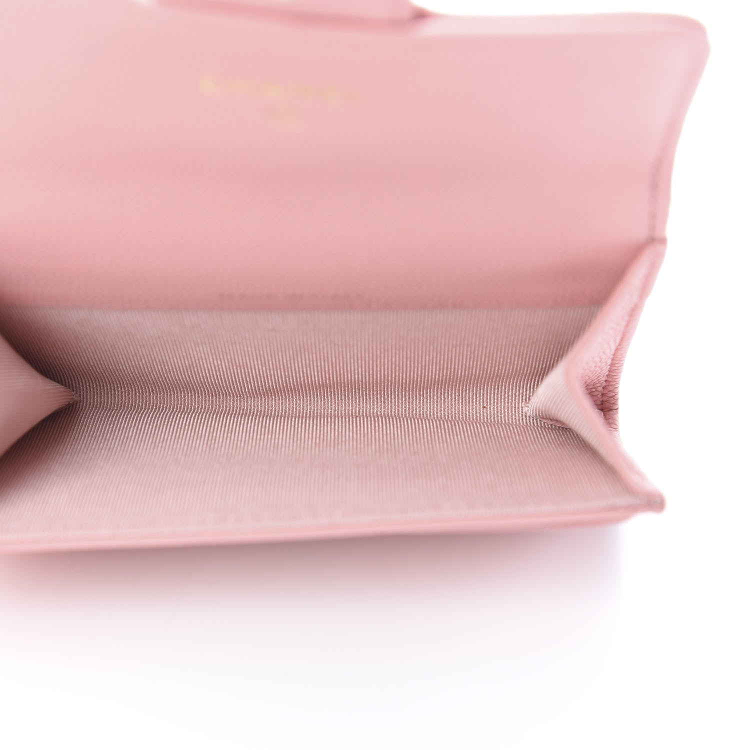 Chanel Matte Caviar Chevron Quilted Flap Card Holder Pink 5 of 9