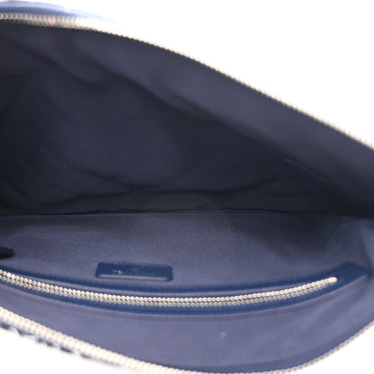 Chanel Jersey Quilted Graffiti Large Reissue Cosmetic Case Black White 5 of 8