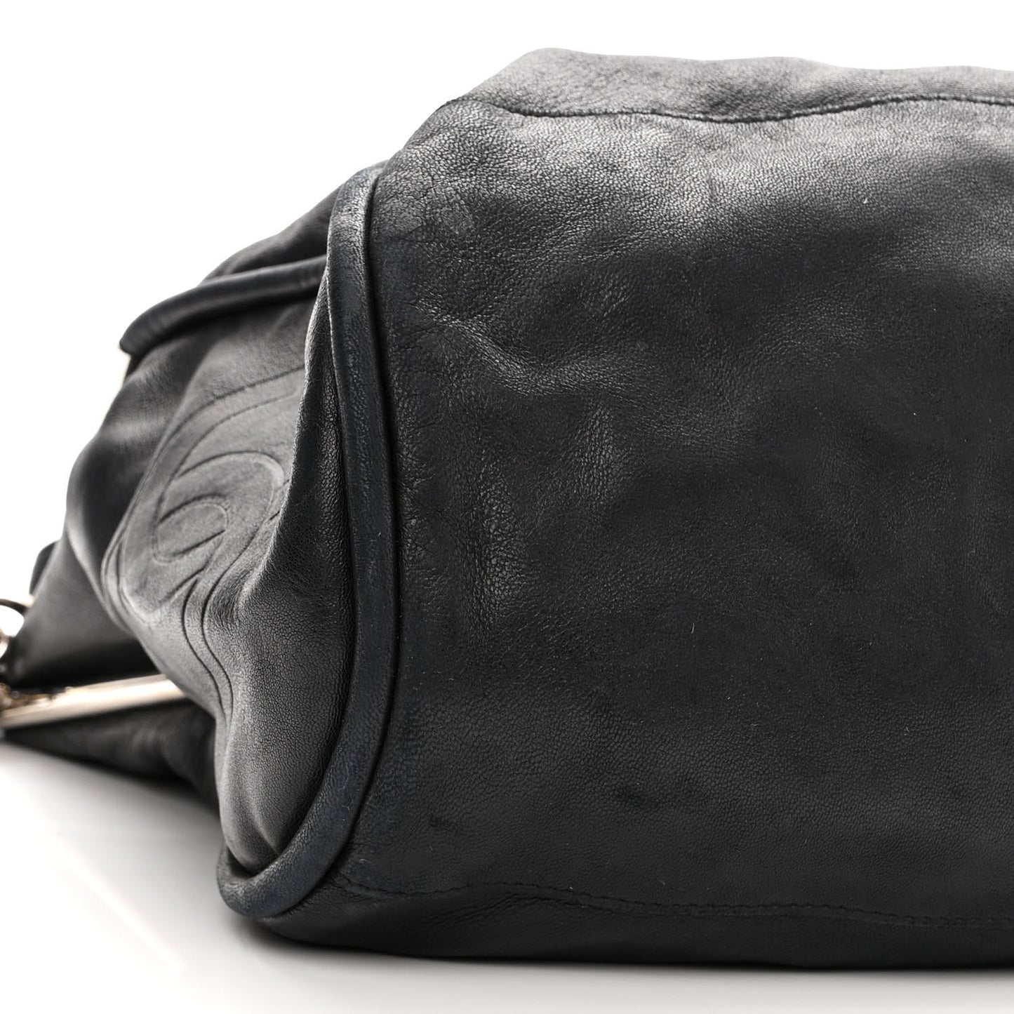 Lambskin Large Ultimate Soft Tote Black