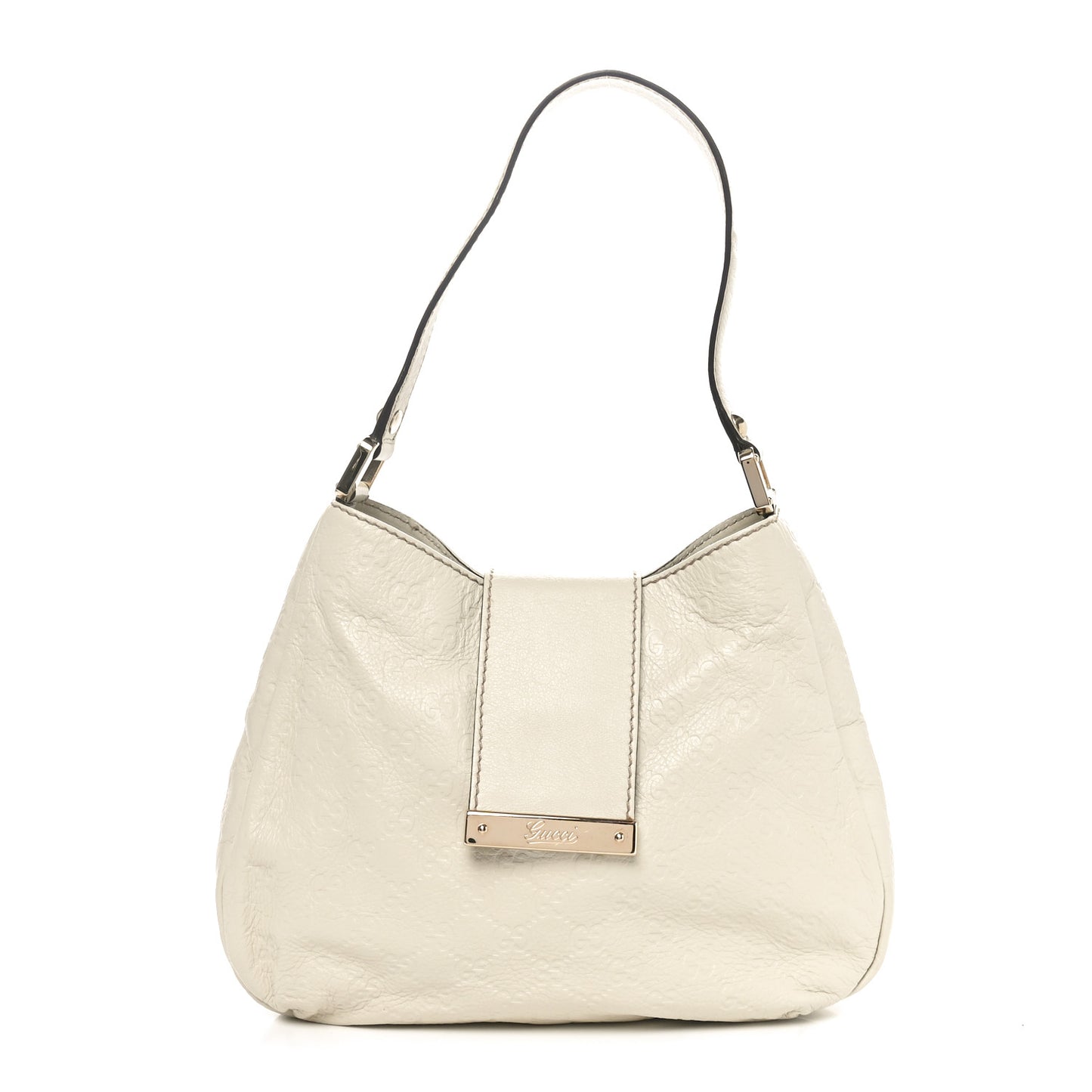 Guccissima Medium New Ladies Web Hobo White