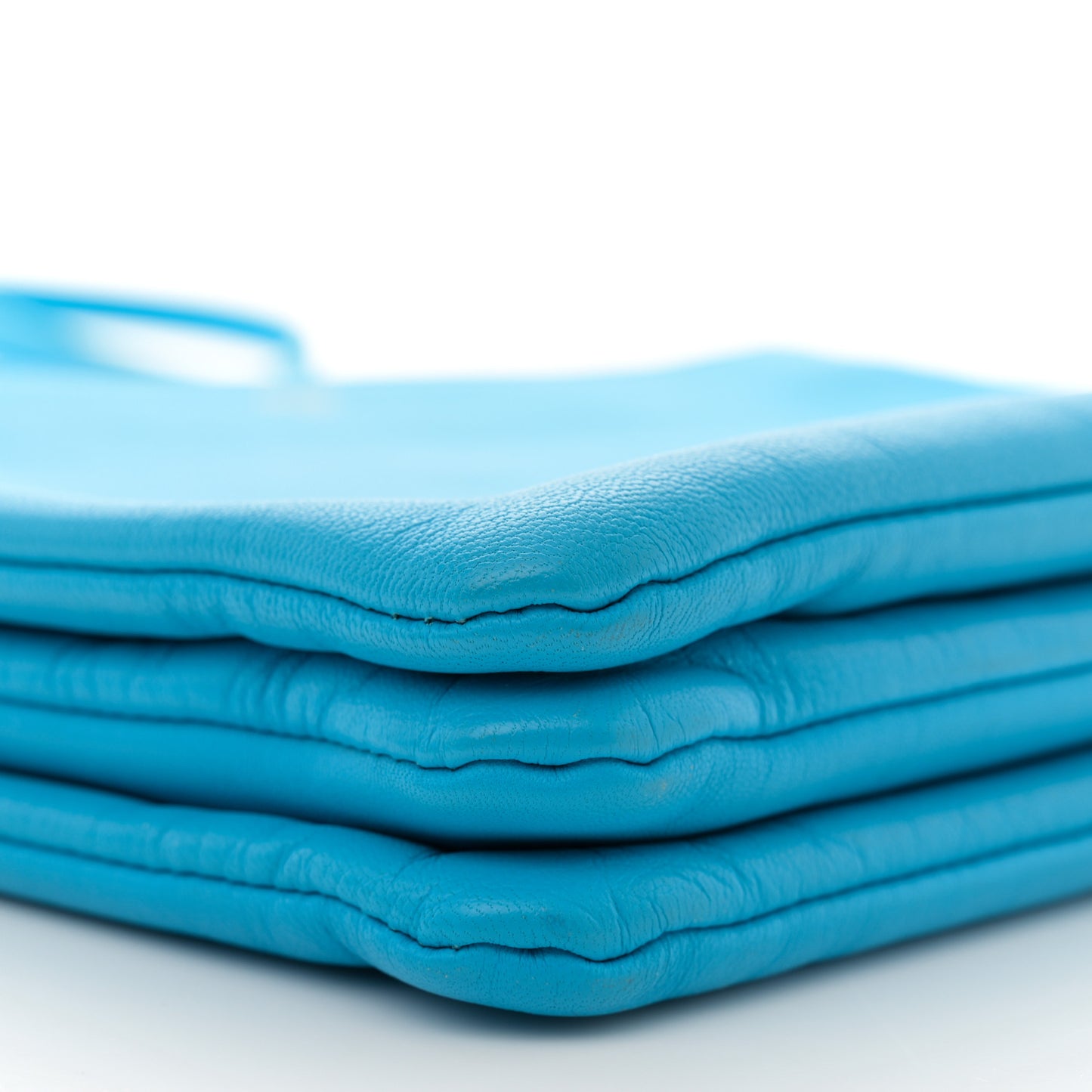 Lambskin Large Trio Crossbody Bag Turquoise