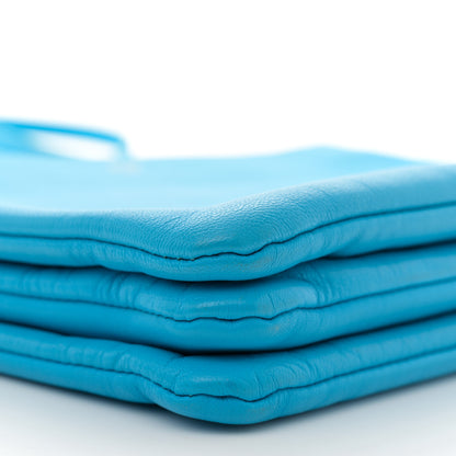 Celine Lambskin Large Trio Crossbody Bag Turquoise 9 of 10