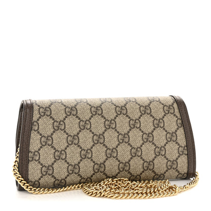 Gucci GG Supreme Monogram Textured Dollar Calfskin Blondie Continental Chain Wallet Beige Ebony New Acero 3 of 11