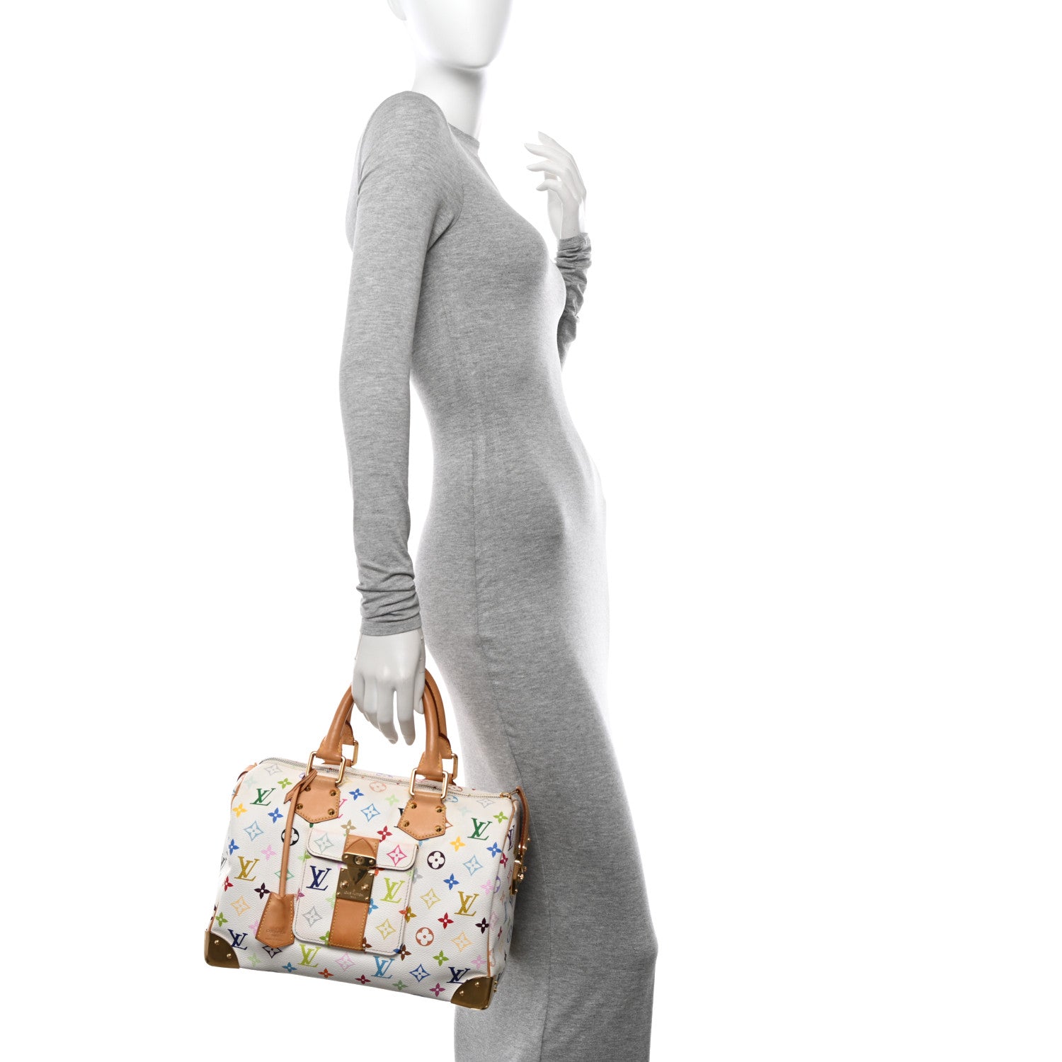 Louis Vuitton Monogram Multicolor Speedy 30 White 2 of 10