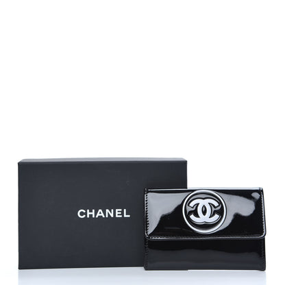 Chanel Patent CC Card Holder Black White 8 of 8