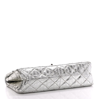 Chanel Metallic Calfskin Striped 2.55 Reissue Flap Silver 4 of 12