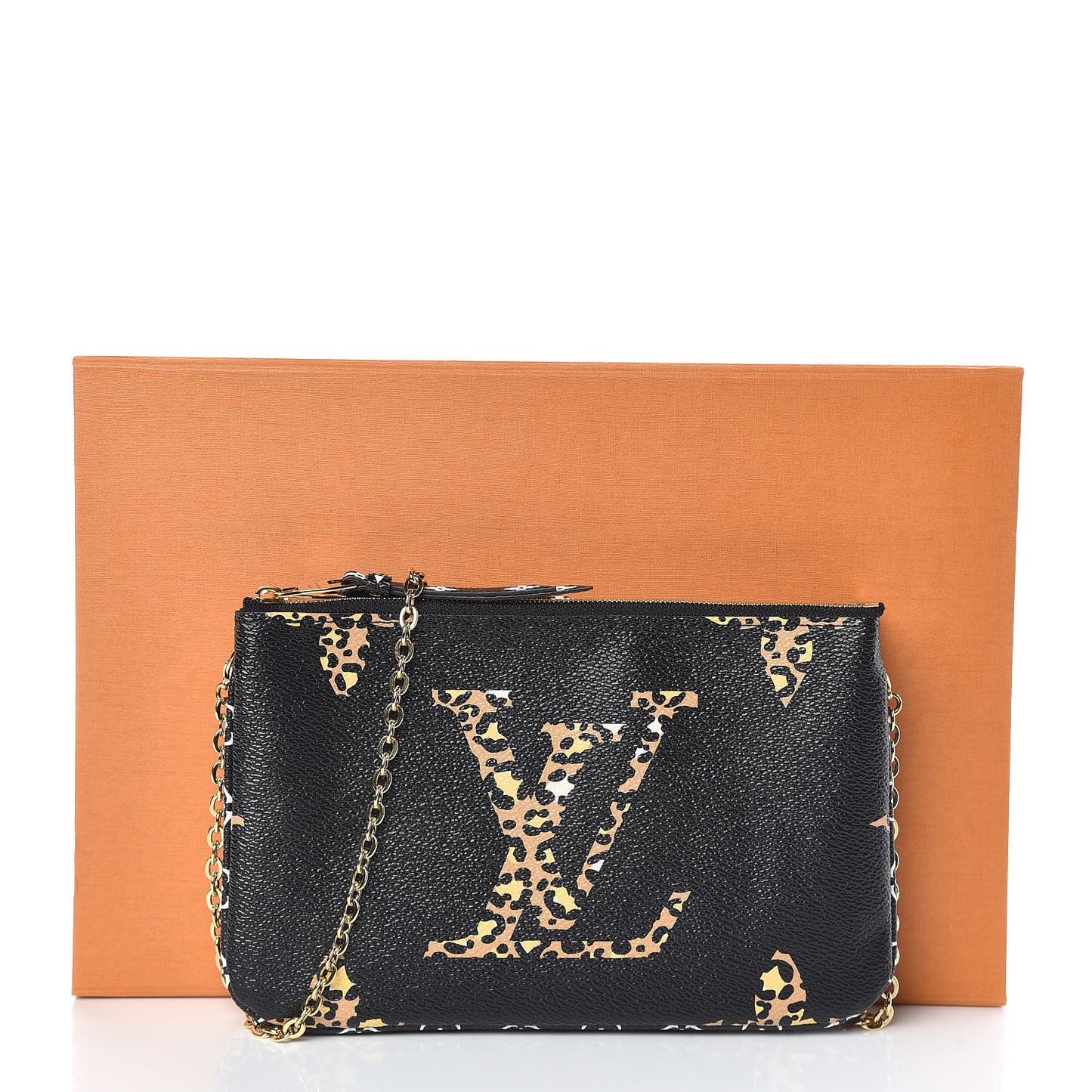 Monogram Giant Jungle Pochette Double Zip Black