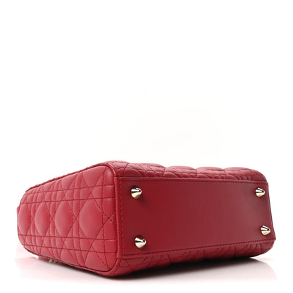 Christian Dior Lambskin Cannage Dioramour Small My ABCDior Lady Dior Fraise 4 of 10