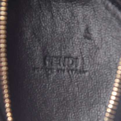 Fendi Vitello Century Nylon Bi-Color Stamp Patch Help Bag Charm Black Fragola 8 of 9