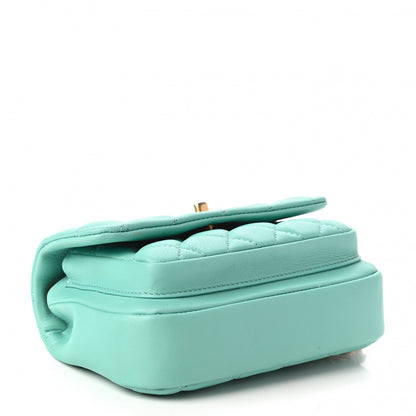 Chanel Calfskin Quilted Top Handle Flap Light Blue 4 of 11