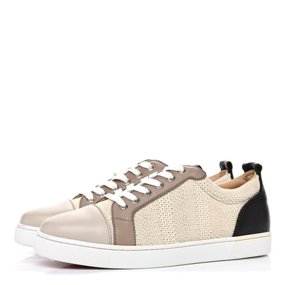Christian Louboutin Calfskin Mens Junior Orlato Flat Sneakers 44 Natural 3 of 9