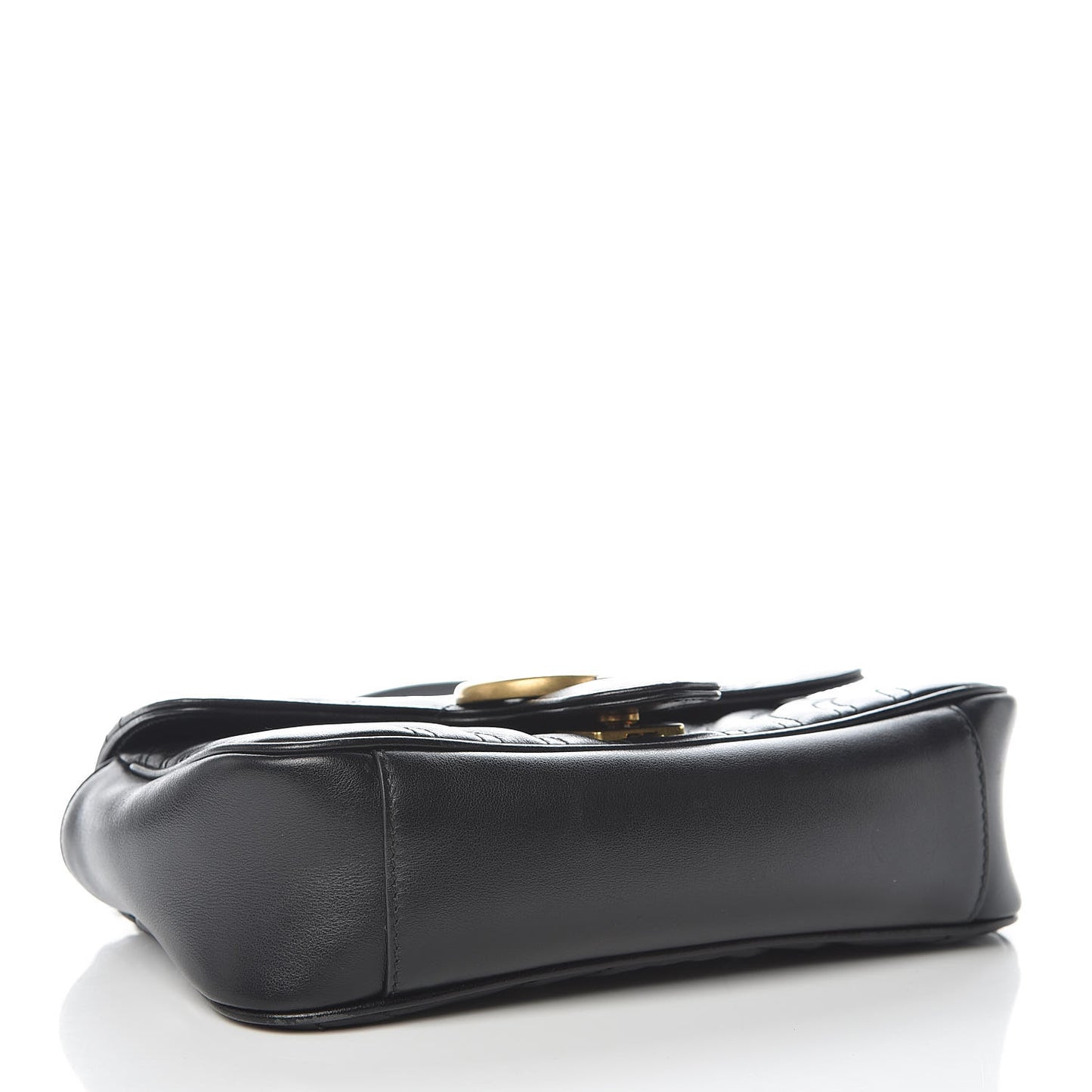 Calfskin Matelasse Mini GG Marmont Shoulder Bag Black
