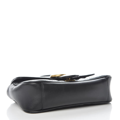 Gucci Calfskin Matelasse Mini GG Marmont Shoulder Bag Black 4 of 11