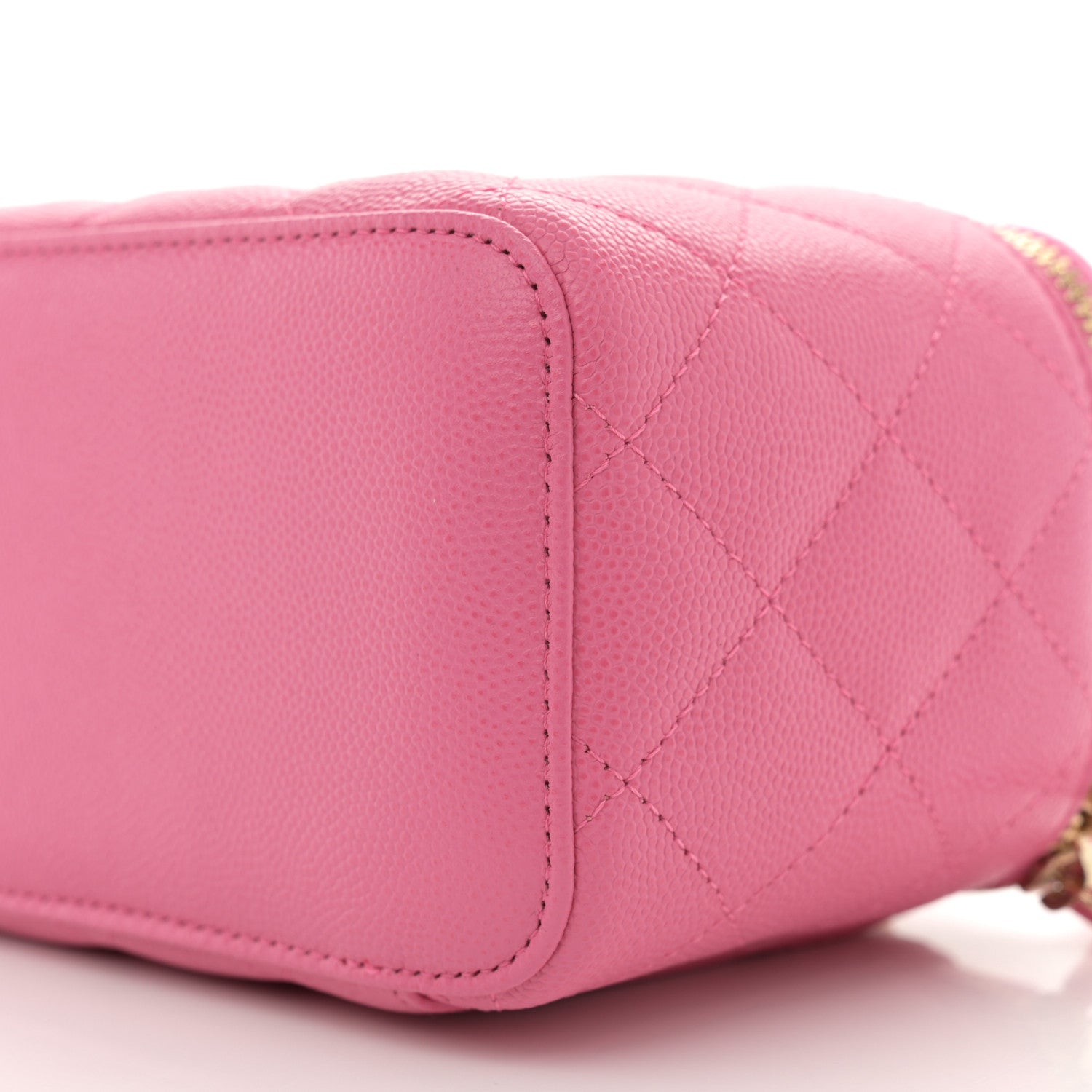 Chanel Caviar Quilted Small Vanity Case With Chain Pink 10 of 11